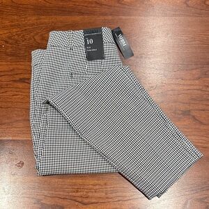 White House Black Market Black and White Checkered Pants